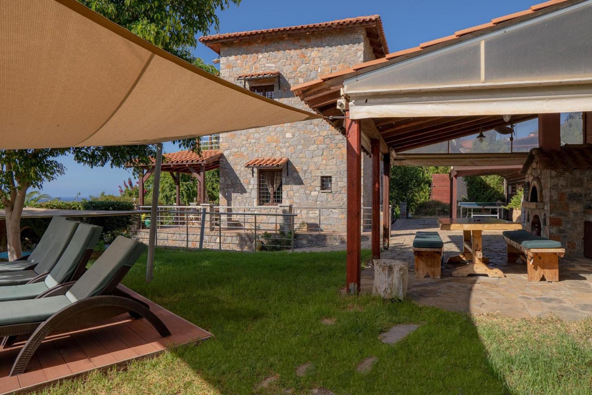 Iris Stone Built Villa Milatos Exterior foto